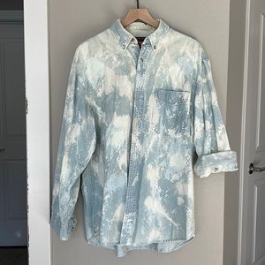 Wrangler Oversized Button-Down Denim Shirt